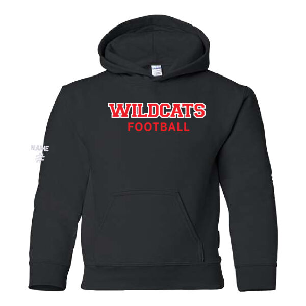 Gildan Youth Wildcats Football Printed Hoodie Thumbnail