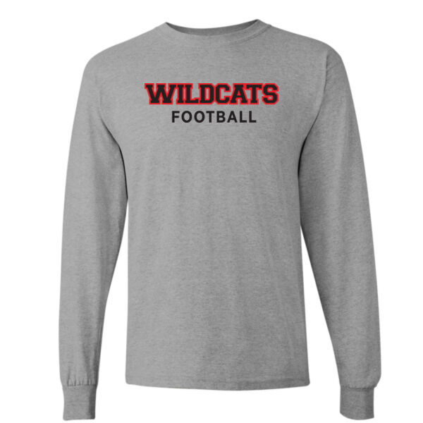 Gildan Unisex Wildcats Football Printed Long Sleeve Thumbnail
