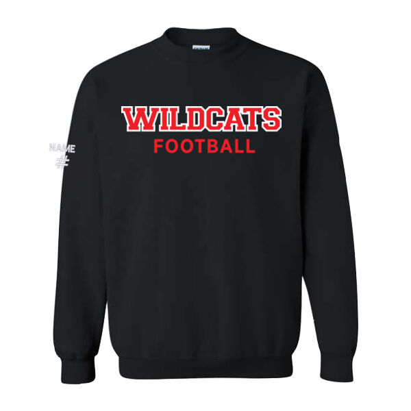 Gildan Unisex Wildcats Football Twill Crewneck Thumbnail