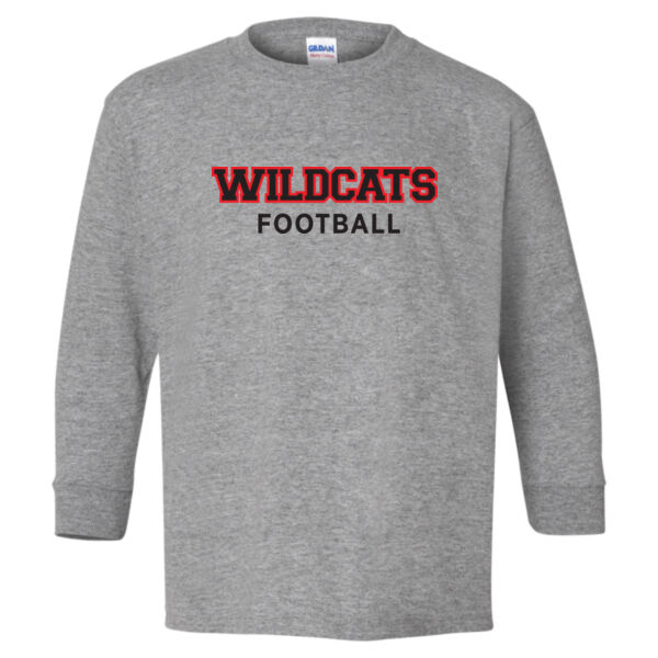 Gildan Youth Wildcats Football Printed Long Sleeve Thumbnail
